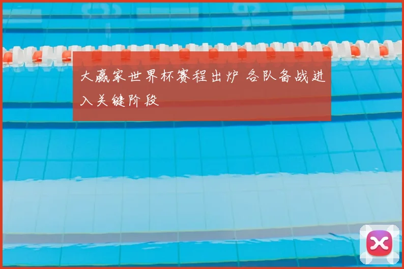 大赢家世界杯赛程出炉 各队备战进入关键阶段