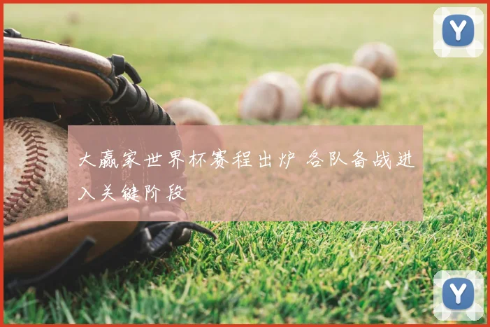 大赢家世界杯赛程出炉 各队备战进入关键阶段